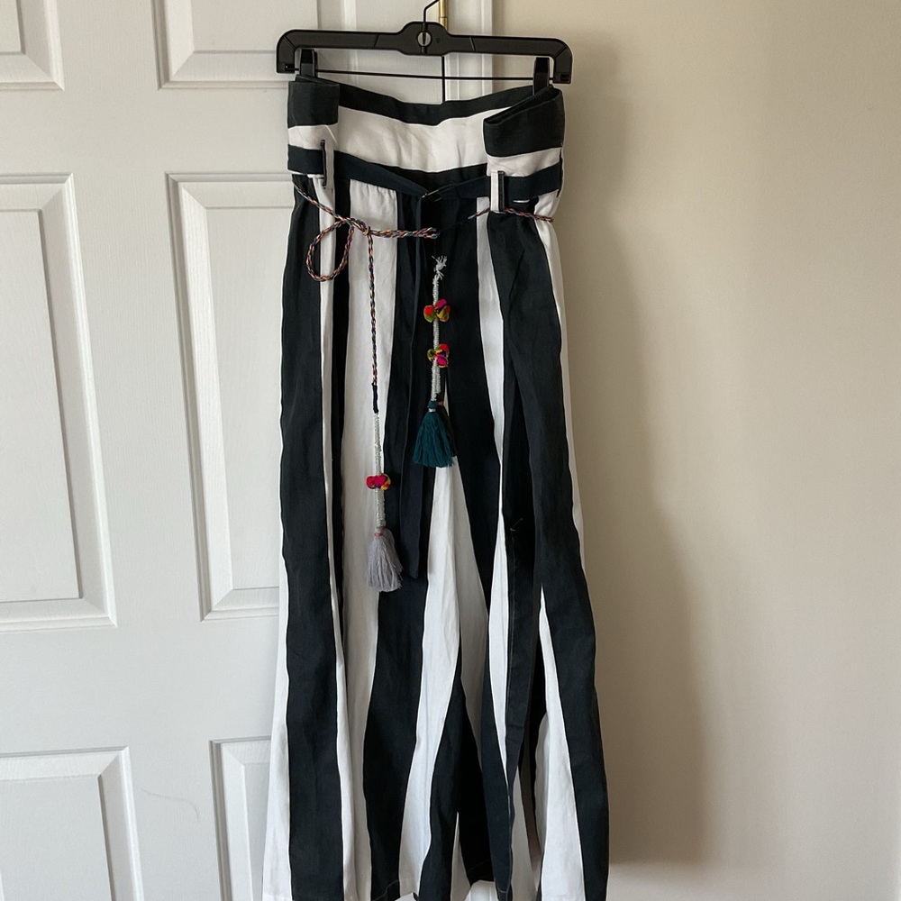 Free People Majorie Wide Leg Striped Pants